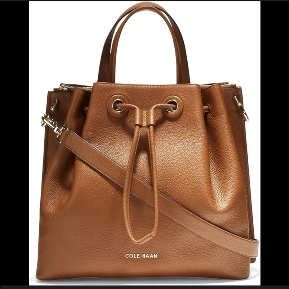 Cole Haan Handbags - NWT Cole Haan Leather Bucket Bag. Grand Series. British Tan.